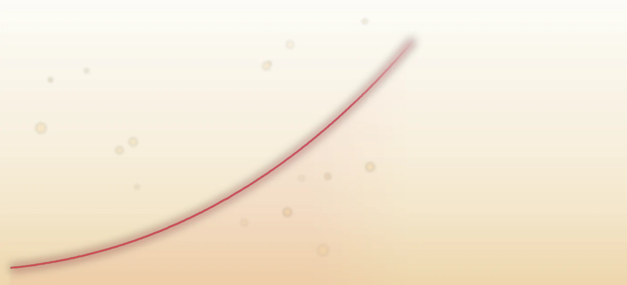 Stijgende rode multiplier-curve boven een lichte startbaan